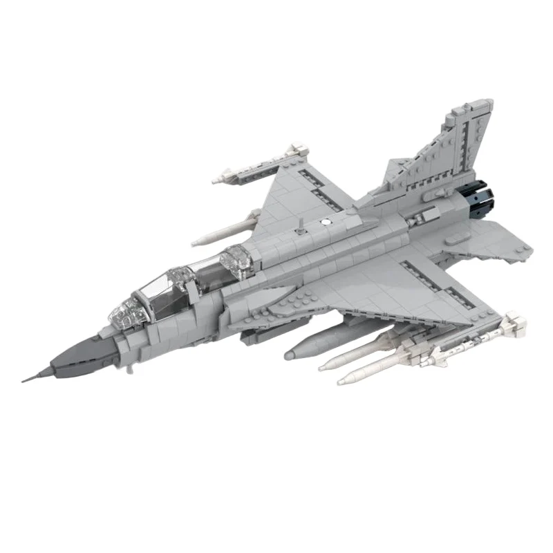 JF-17 Multi-Role Fighter Jet Model MOC Building Bricks War Equipment Modular Technology Gifts Holiday Assemble Children Toy Suit