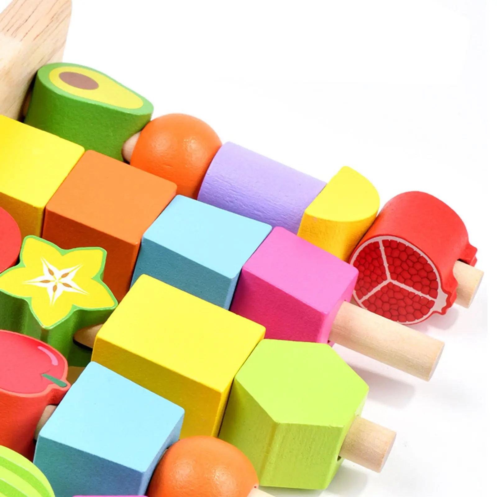 Juego de juguetes educativos Montessori para niños y niñas, juego de cuentas de madera para secuenciación, regalo de cumpleaños preescolar, 2, 3 y 4 años