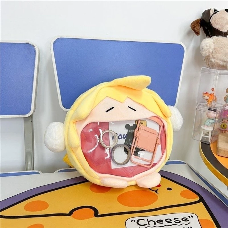 Kawaii Hatsune Miku Plush Shoulder Bag Kagamine Len Yellow Painful Packet Stuffed Plushie Dolls Lolita Miku Cosplay Backpack