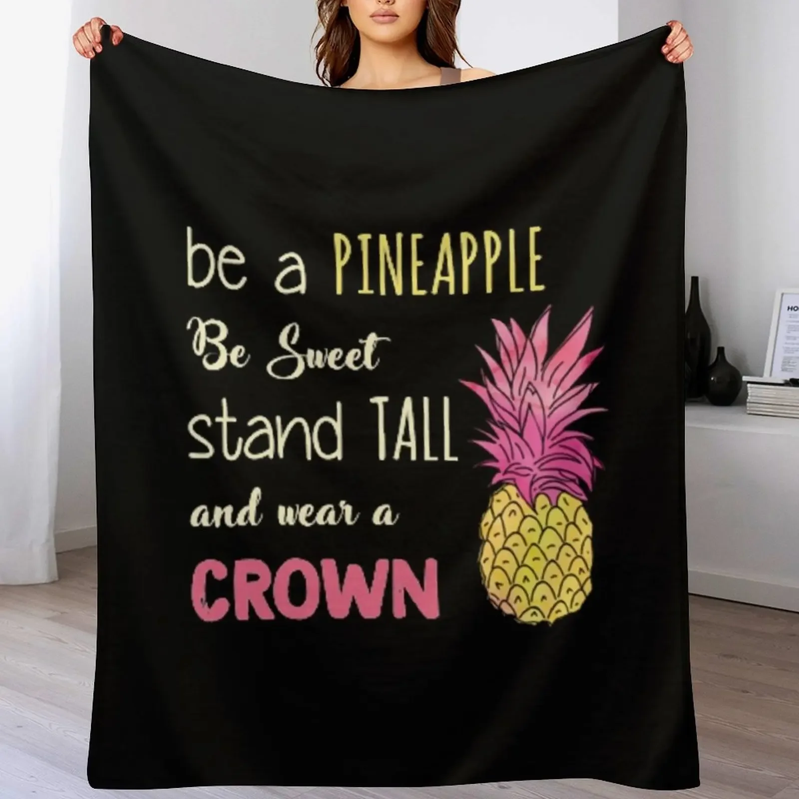 

Be A Pineapple Throw Blanket Soft Big Tourist Bed Luxury Brand Blankets