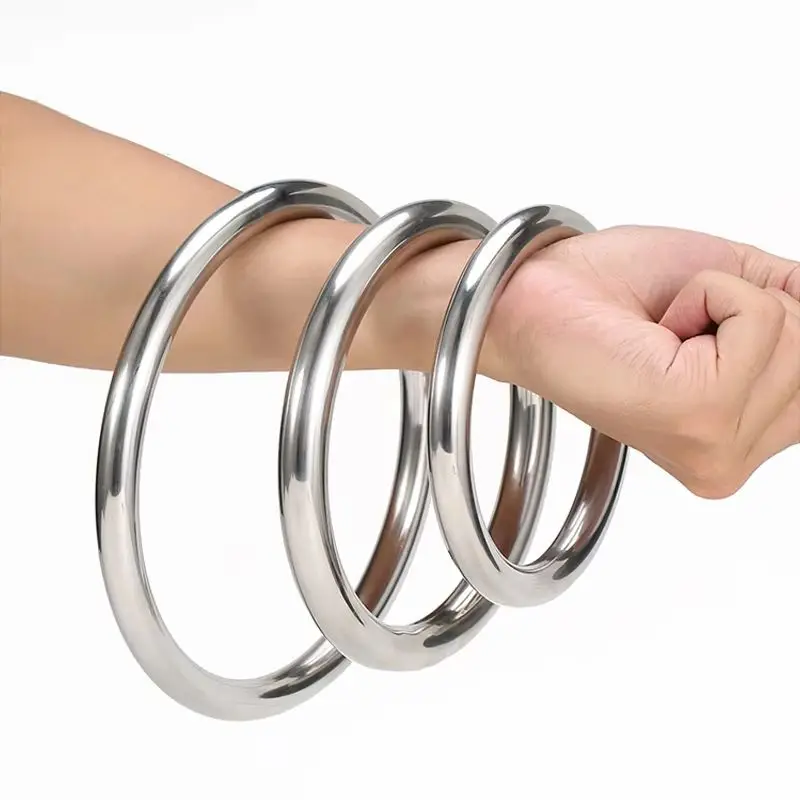 M3-M10 304 Stainless Steel Solid Seamless O Ring Heavy Duty Welded Round Rings For Rigging Marine Boat Hammock Yoga Hanging Ring