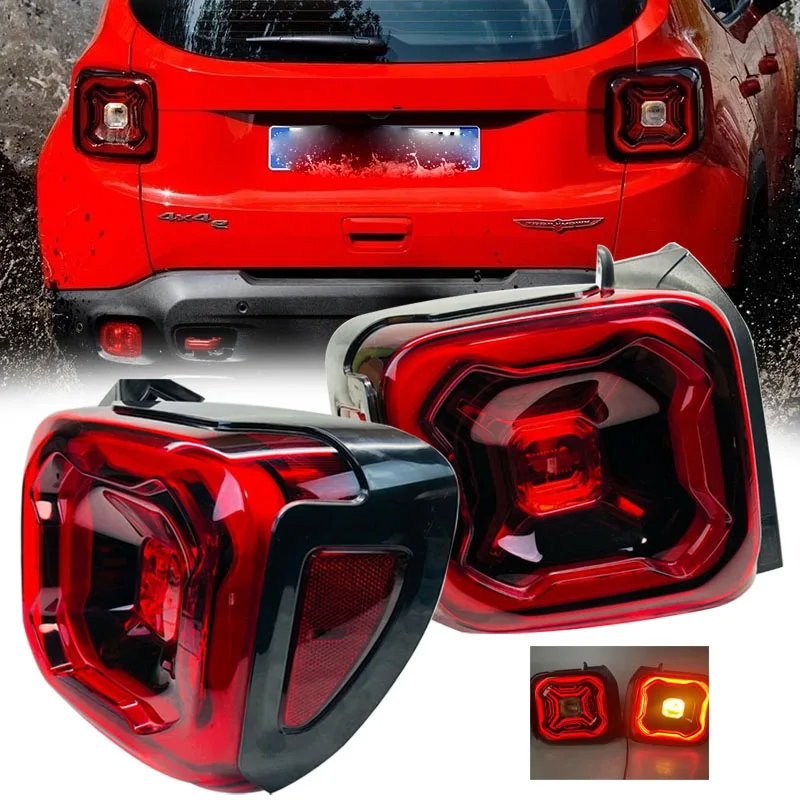 Car Styling for Jeep Renegade Tail Lights 16-20 LED Dynamic Signal Tail Lamp LED Tail Light DRL Brake Reverse Auto Accessories