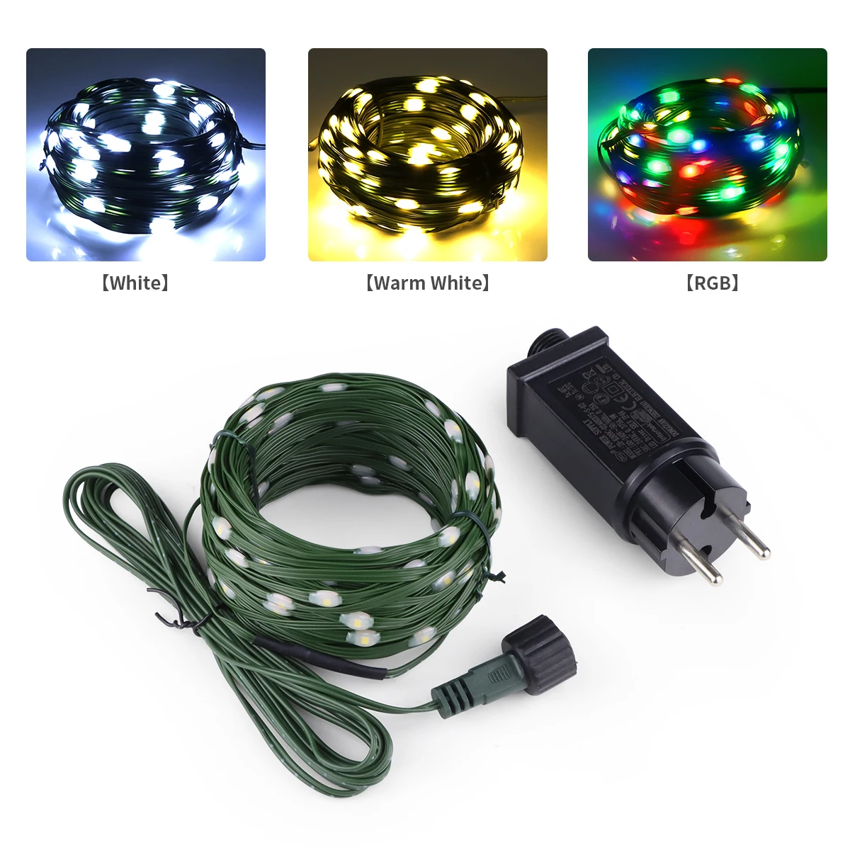 Christmas Garland LED Fairy Light Wedding Party Holiday Lighting Room Decoration Lamp With Power Adapter 8 Modes Adjustable