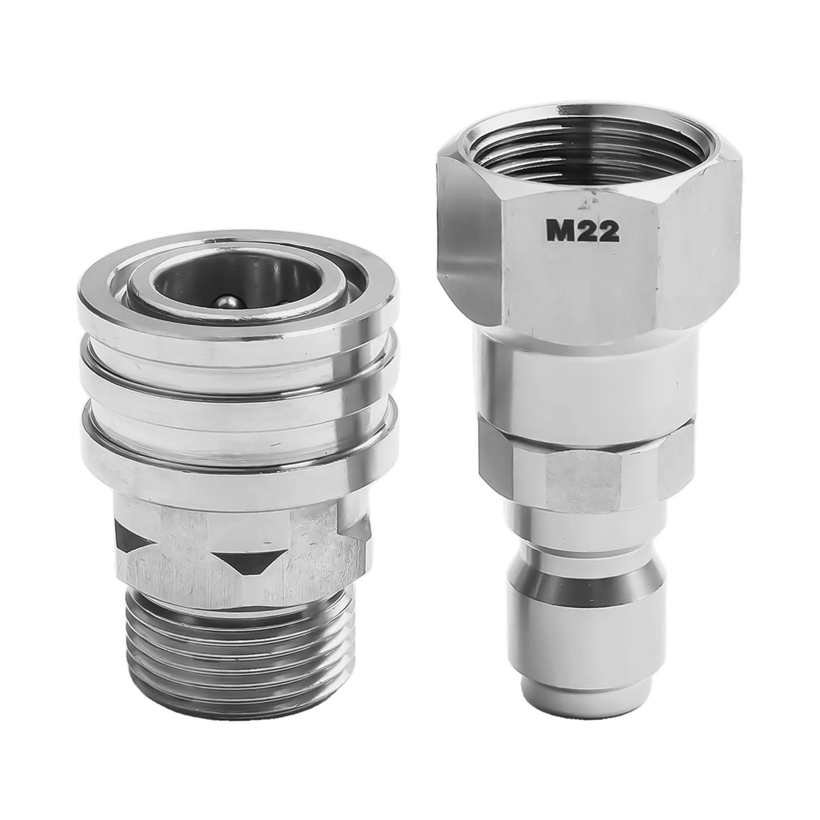 2/4 pces npt 3/8 Polegada macho fêmea conector rápido kit adaptadores de arruela de pressão m22 rosca adaptador de arruela de pressão de aço inoxidável