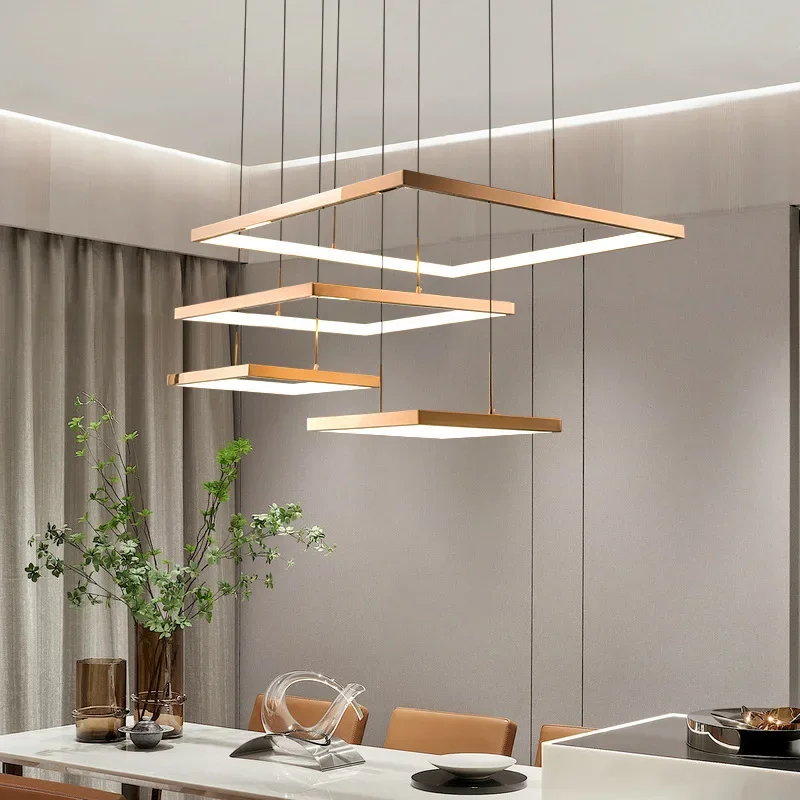 Ancient Town Whole House Square Chandelier Box Lighting Package Decoration Combination Modern Simple Light Luxury Designer