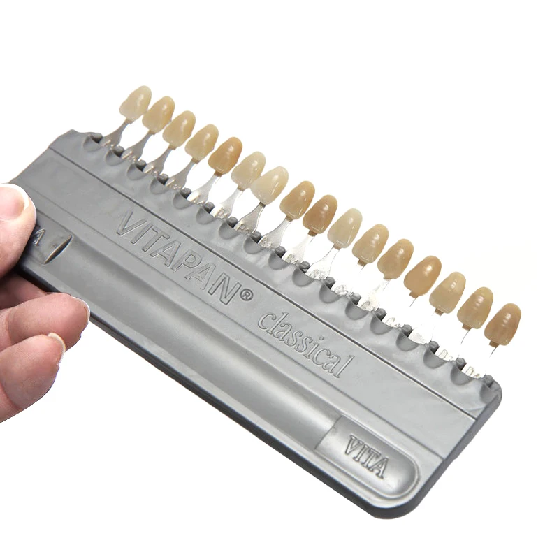 Dental Shade Guide Material Vita 16 Colors Tooth Model Colorimetric Plate Tooth Shape Design for Tooth Whitening Products