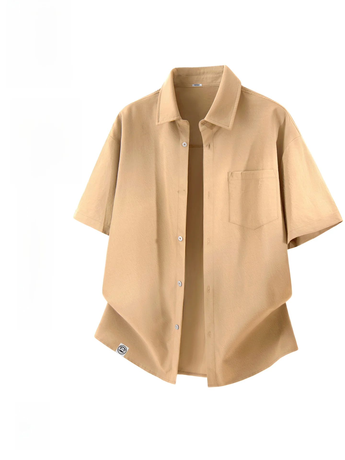 

Retro Ice Silk Men's irt Summer Breathable Sun Protection ort Sve Outerwear Loose Fit Youth Trend Casual