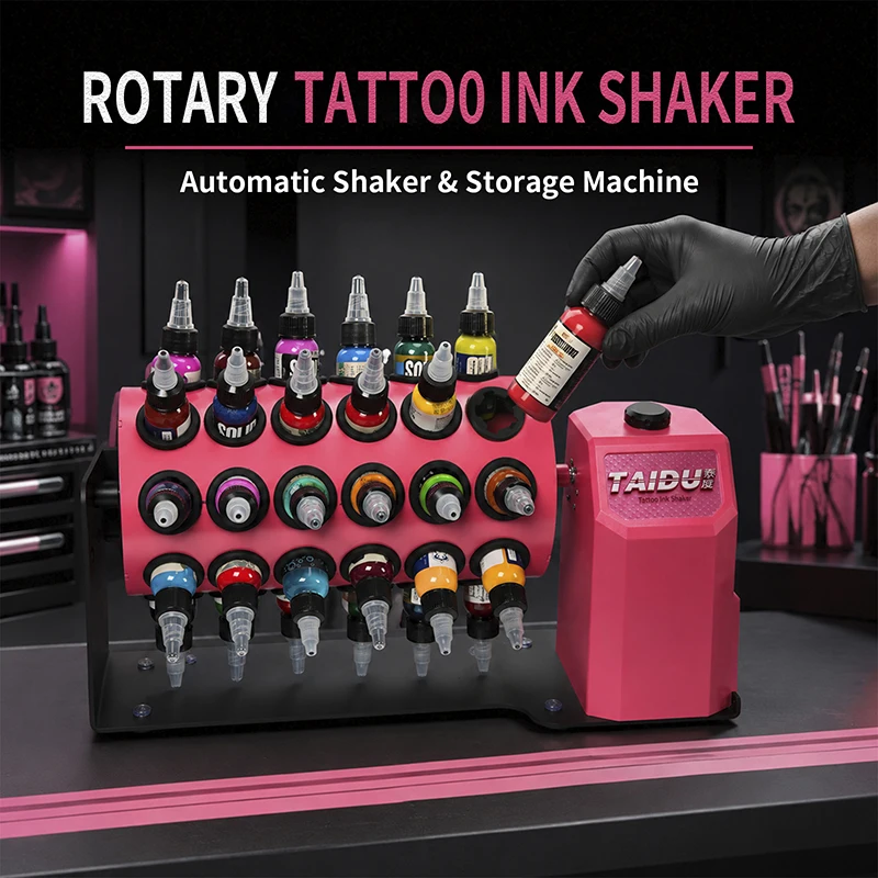 TAIDU New Rotary Tattoo Ink Mix Machine 48 Holes AC Input Roller Ink Shake Color Mixer Pigment Shaker Tattoo Equipment