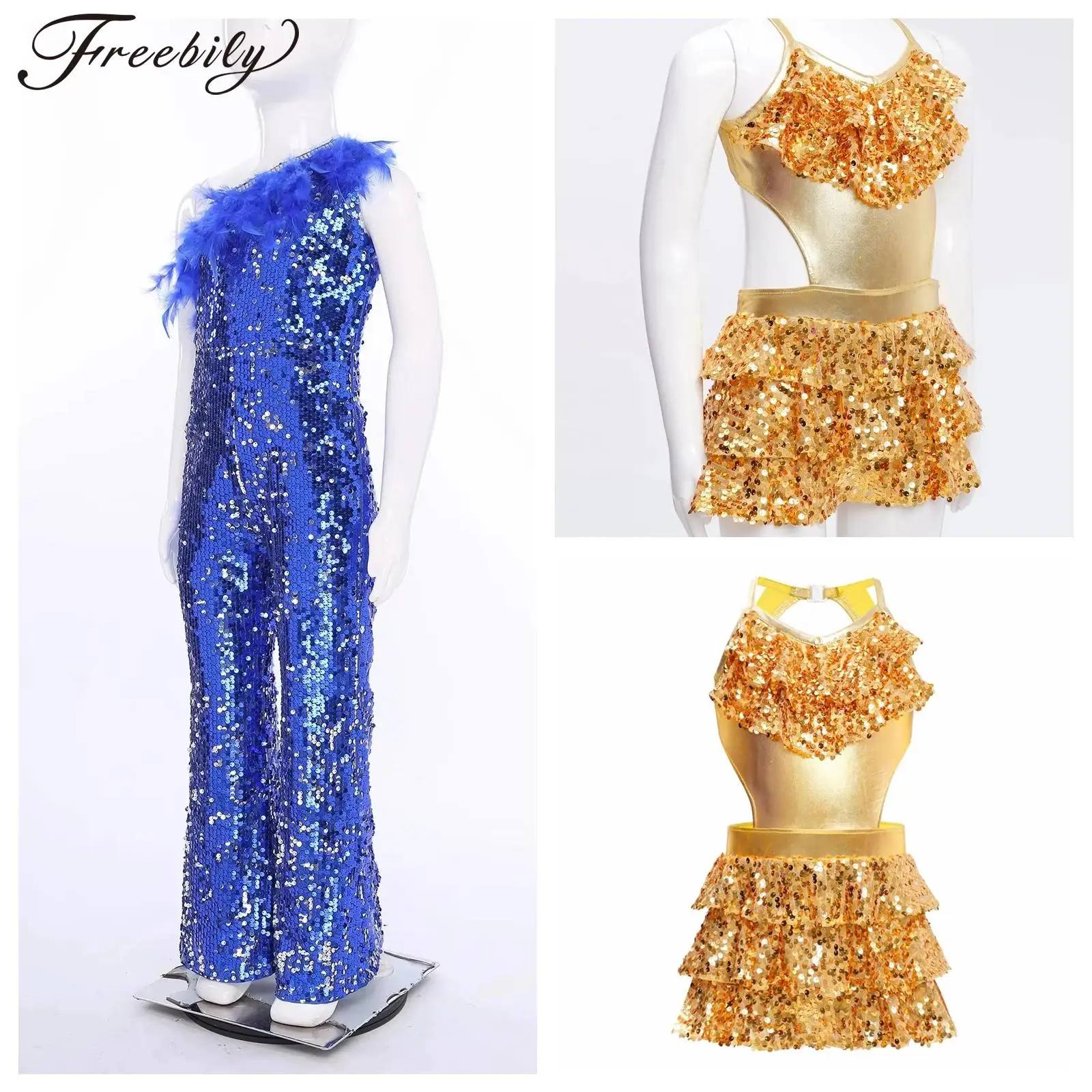 

Детский комбинезон с блестками для девочек, металлическое платье, костюм черлидинга для латинских танцев, комбинезон для танцев, одежда для джазовых танцев, сценическая одежда
