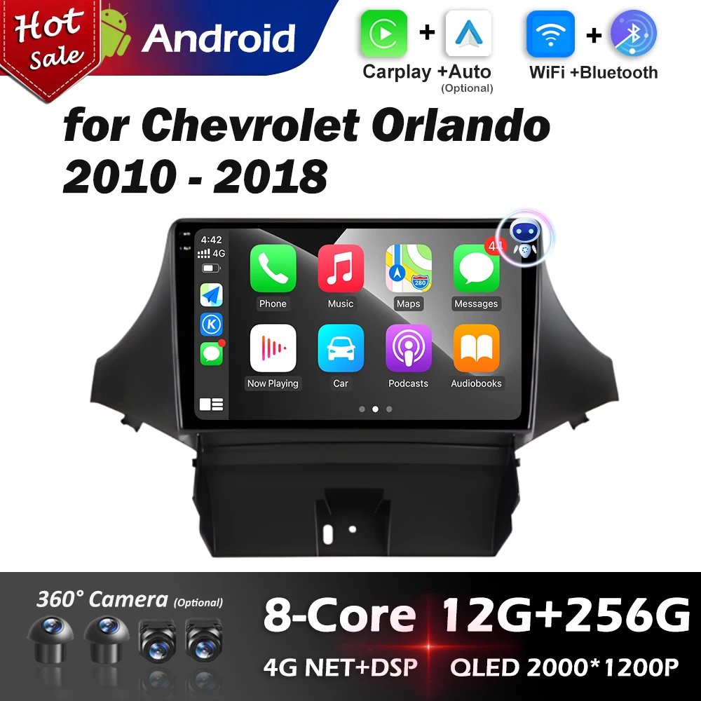 Android Auto Car Radio Multimedia player for Chevrolet Orlando 2010 - 2018 WiFi GPS Navigation DSP Stereo Split Screen Head Unit