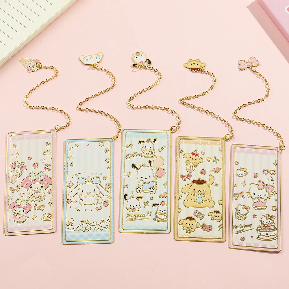 

Cute Sanrio metal bookmarks anime lovers book fans page markers Cute gifts for gas Valentine's Day gifts