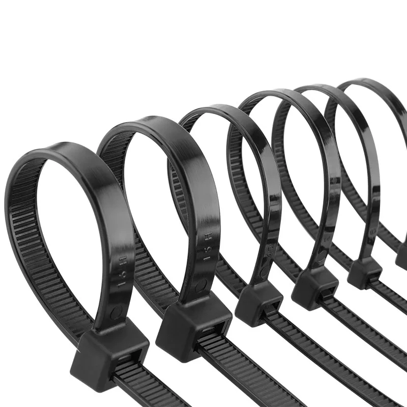 300pcs Three mode Self-Locking Plastic Nylon Wire Cable Zip Ties Black Cable Ties Fasten Loop Cable Various specifications