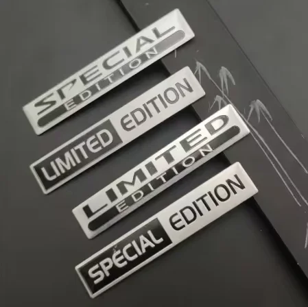 

3D Metal Aluminium Silver Black Logo LIMITED EDITION Emblem Car Fender Badge Trunk for Decal LIMITED EDITION Stikcer Accessorie