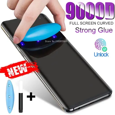 2PCS UV Tempered Glass for Samsung Galaxy S21 S22 Plus Glass S10 S9 S8 Screen Protector S20 Ultra S10e  9 8 Note 8 9 10 20
