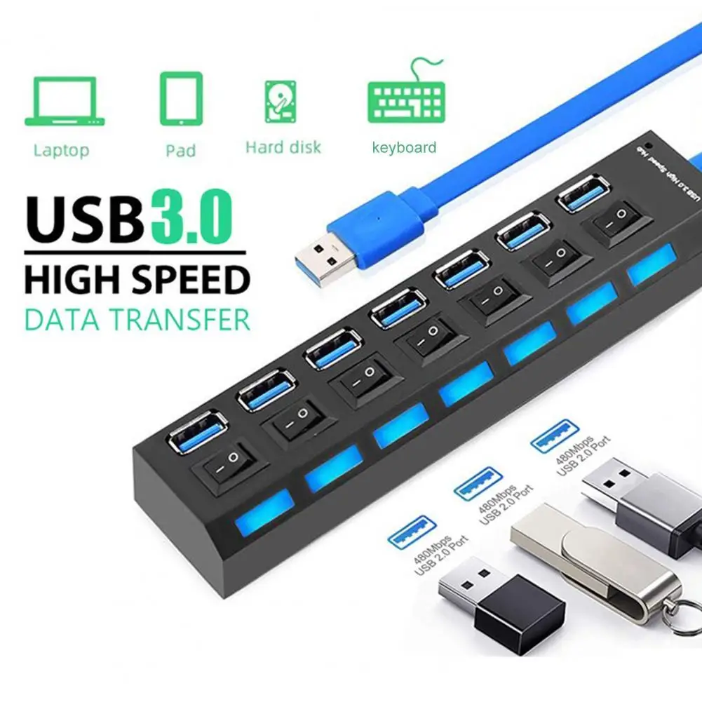 Wide Compatibility  Useful Keyboard/Mouse/U Disk USB Hub Adapter USB2 .0 USB Docking Station Convenient   for Laptop