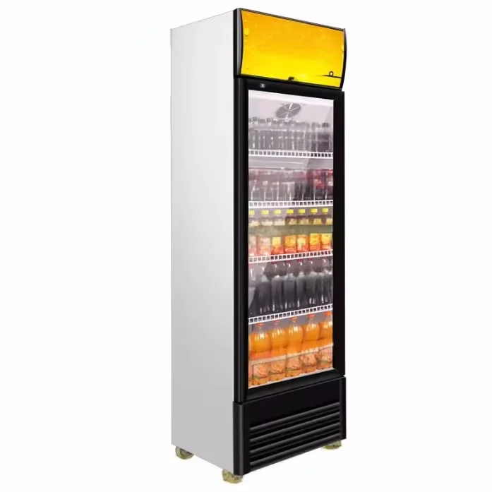 Modern Commercial Stainless Steel Electric Display Cooler Upright Design for Supermarket Use