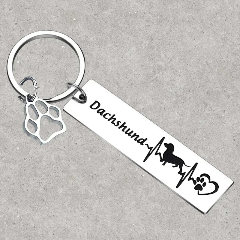 Hot Dog Owner Keychain Boston Terriers,Boxer,Dachshund Key Rings animal Dachshund Gifts Pitbull Dog Lover Gift Pet Rescue Gift