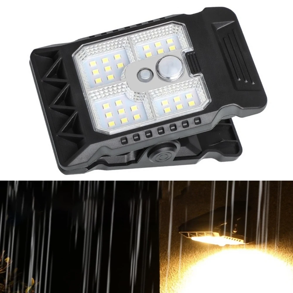 1 Pcs Portable LED  Solar Clamp Light Outdoor  Waterproof Garden Camping Light  Smart Sensor Light Ht Home  Camping Wall Light