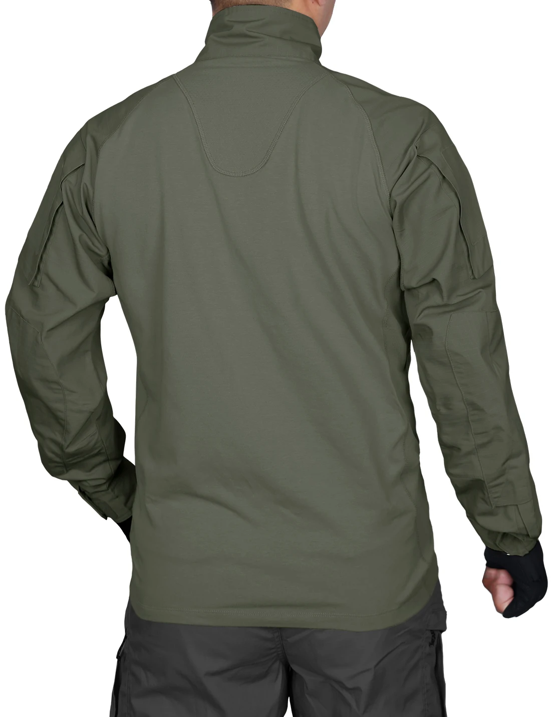 Men's Tactical Military Shirts Long Sleeve Assault Combat Shirt 1/4 Zip with Pockets Airsoft Military Camo Clothing