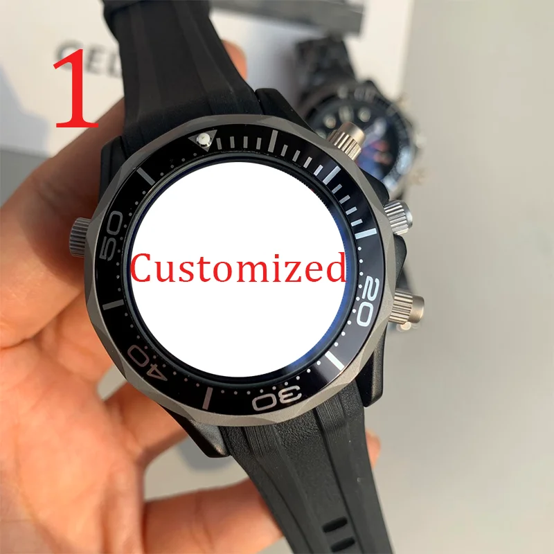 ساعة ميكانيكية أوتوماتيكية جديدة للرجال ساعة غوص مقاومة للماء من السيراميك بتوقيت دائرة وتقويم الأعمال يمكن تخصيصها