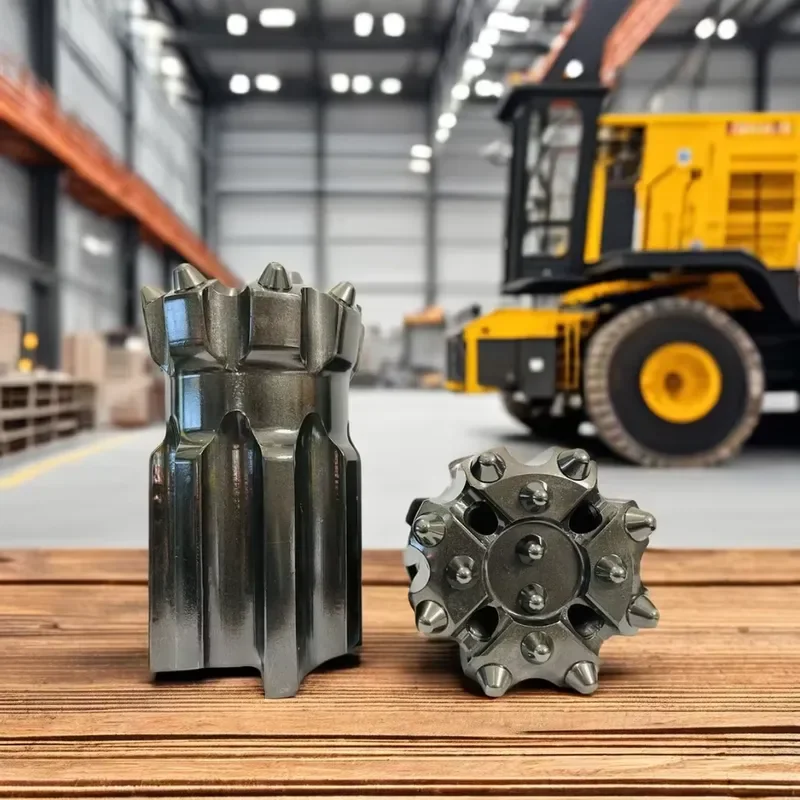 T51 102mm Retractable Threaded Carbon Steel Rock Drill Button Bit Forging Drilling Tool for Quarrying Well Coal Applications