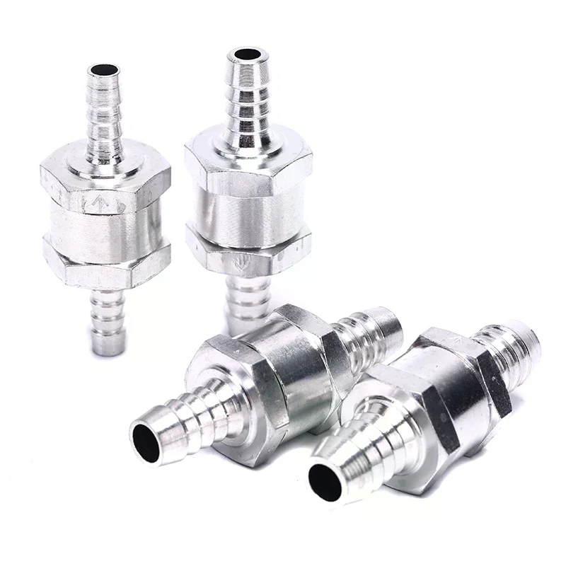 4 Size One Way 6/8/10/12mm Aluminium Alloy Fuel Non Return Check Valve One Way Fit Carburettor