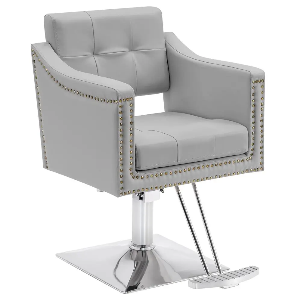 

Hydraulic Styling Chair for Barber & Beauty Salon - Adjustable Seat Height, Grey
