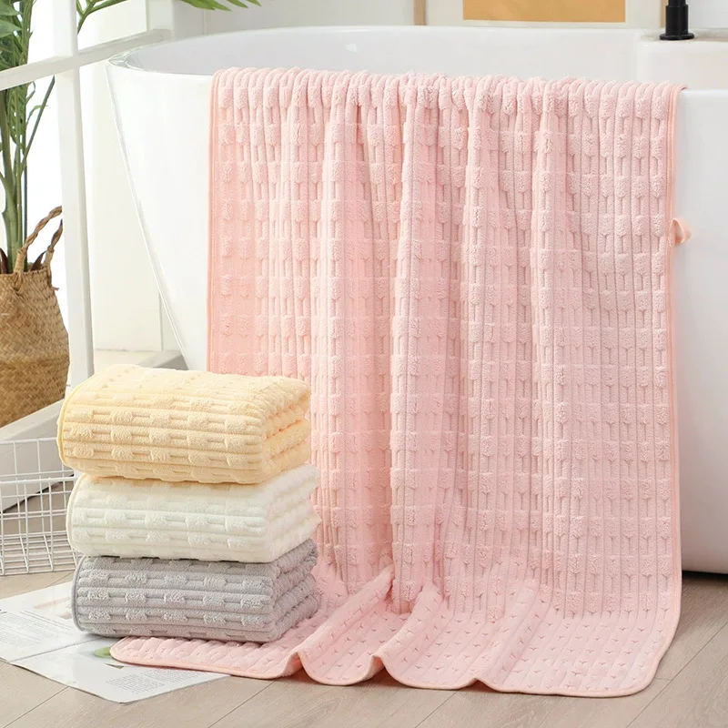 Super Absorbent Quick Dry Coral Fleece Bath Towel Soft Household Wrap Towel Beauty Salon Towel Wholesale