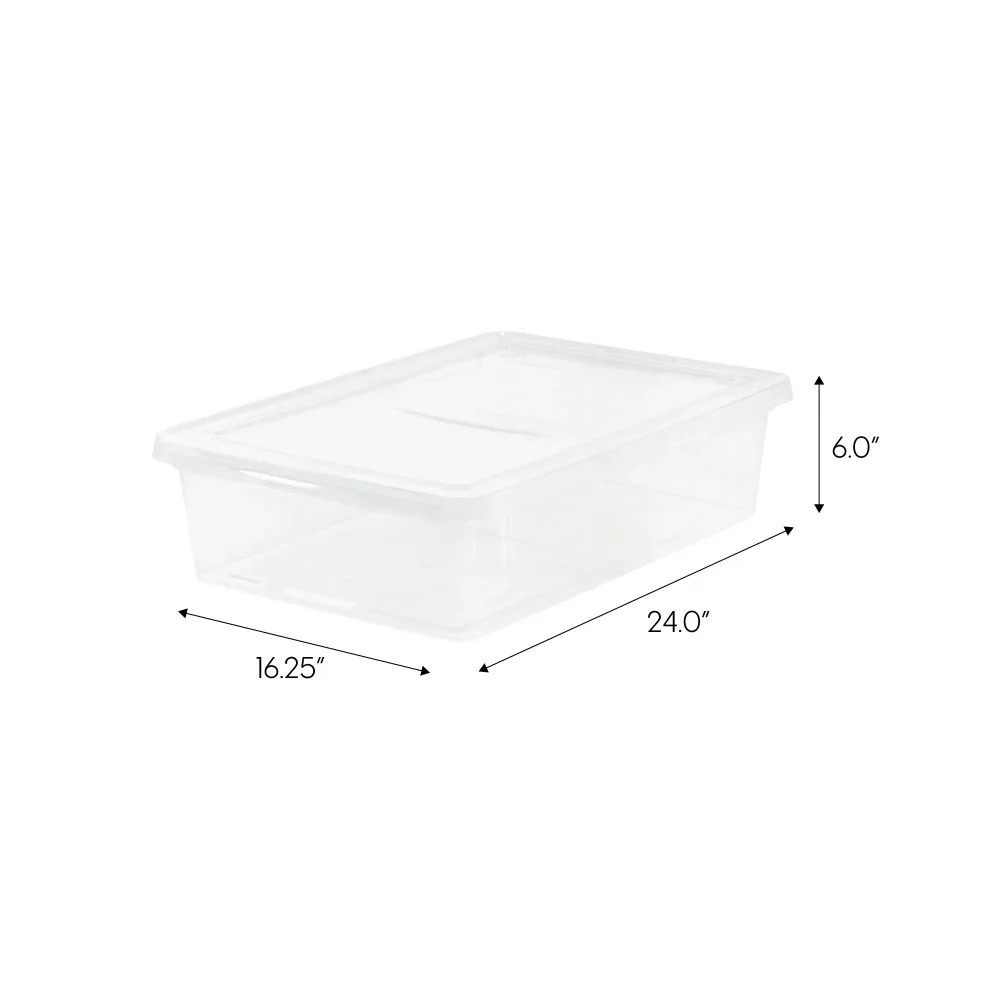 ถังเก็บพลาสติกขนาด 5 ควอร์ตพร้อมฝาปิด ใส วางซ้อนกันได้ 20 ชิ้น