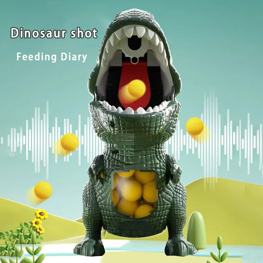 Children\'s Dinosaur Shooting Tyrannosaurus Rex Ball Soft Bullet Gun Parent Child Interactive Puzzle Kindergarten Toys