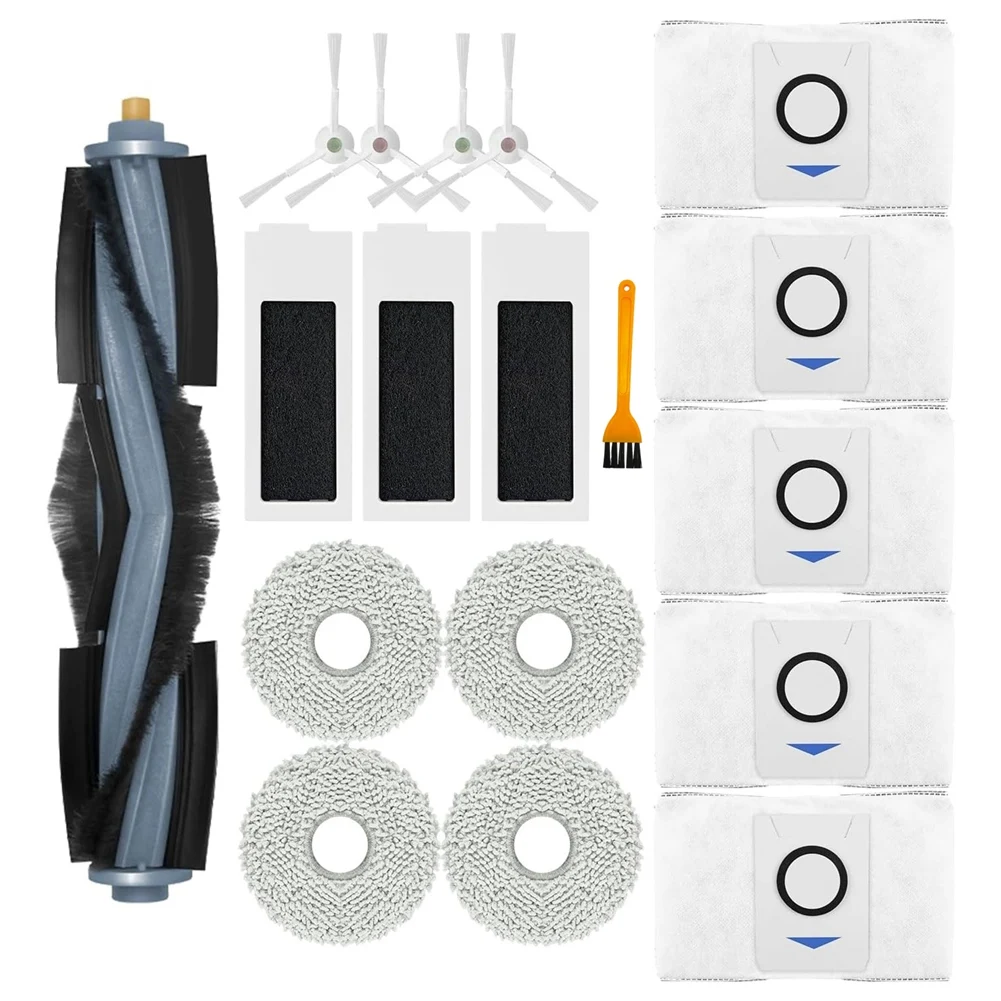 For Ecovacs Deebot T20 Omni Robot Vacuum Cleaner Main Side Brush Hepa Filter Mop Cloth Dust Bags Replacement Accessories