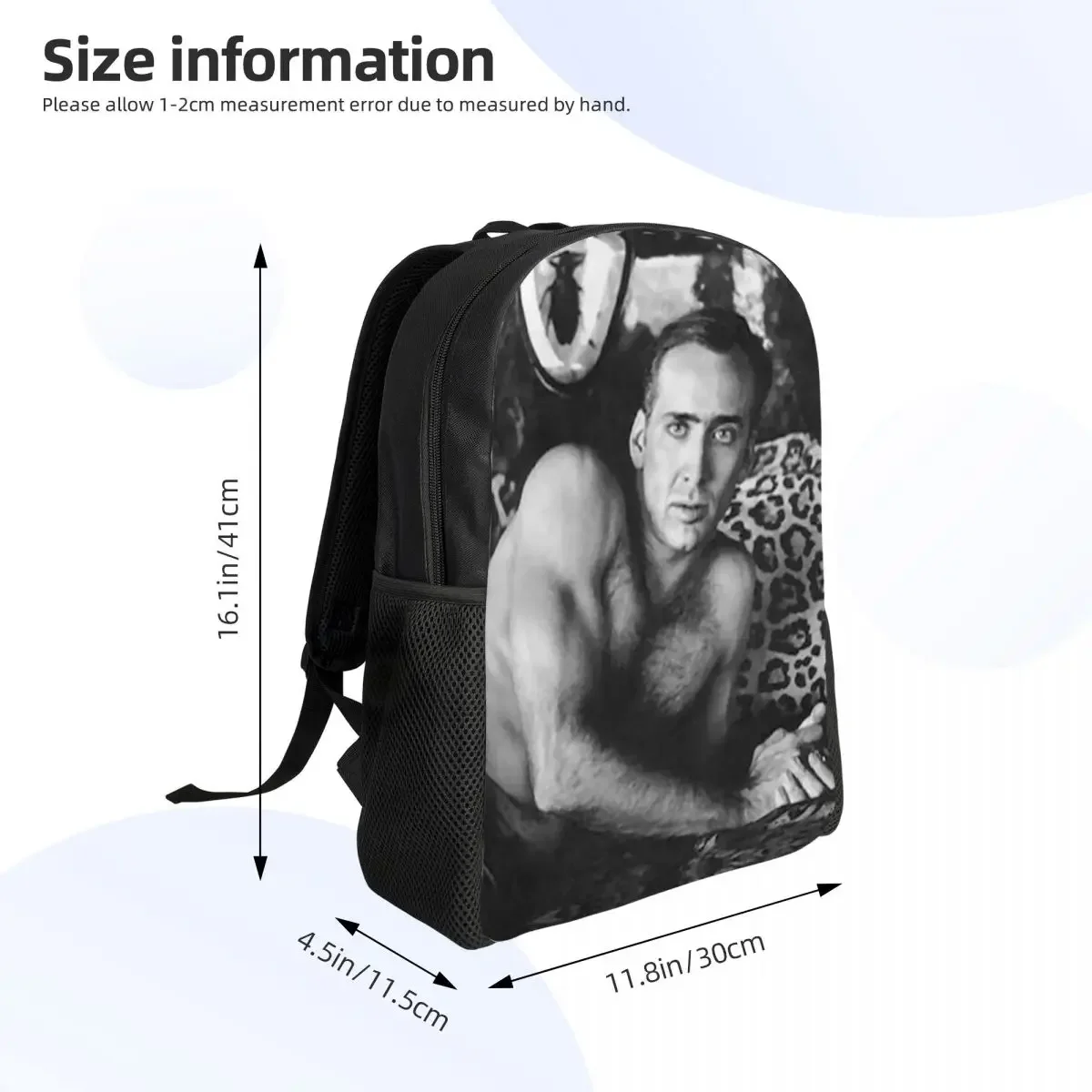 Sexy Nicolas Cage Backpack for Women Men Water Resistant School College Bag Printing Bookbags