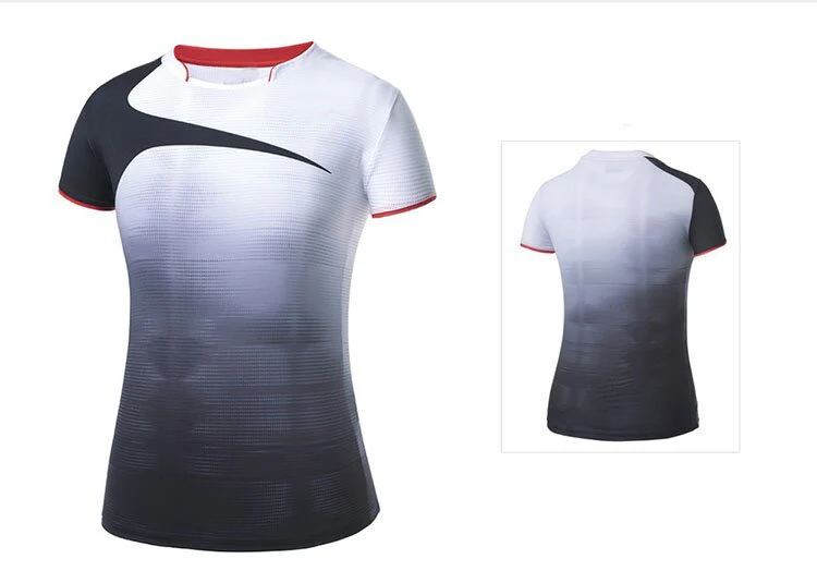 Large-size short-sleeved tennis suit for women and men playing table tennis badminton clothes loose sports team clothing custom