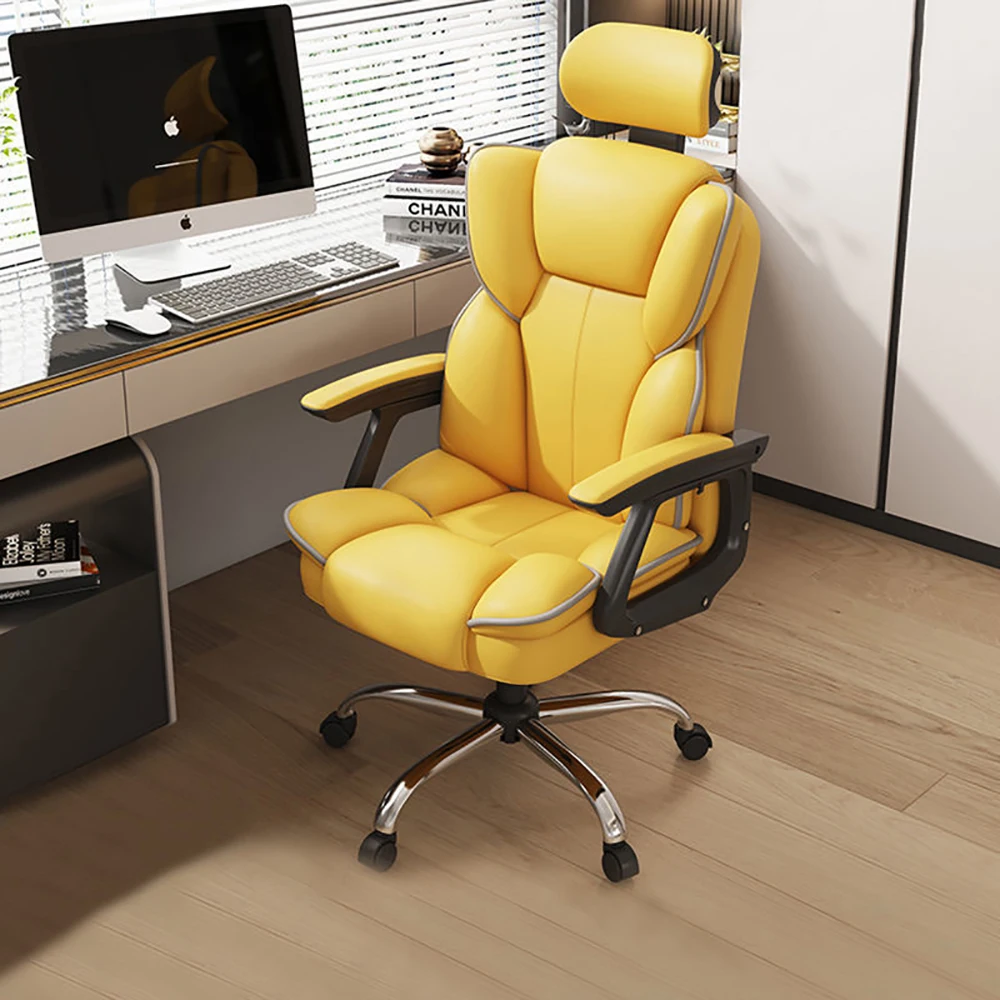 Silla De oficina nórdica ergonómica, cómoda y De lujo, cómoda silla De oficina giratoria, muebles modernos para estudio