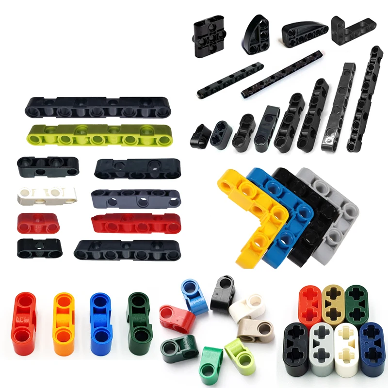 NEW Technical Beams Thick/Thin Bricks Parts with Alternating Holes MOC 2391 73507  71710 71708  80286 32250 Building Blocks Toys