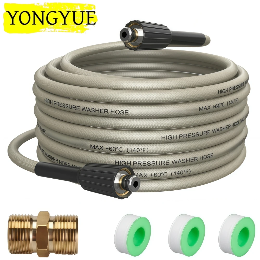 

Kink Resistant Car Wash Hose 5800psi Pressure Cleaning Machine Hose Water Cleaning Extension Hose Equipped Extender Accessories