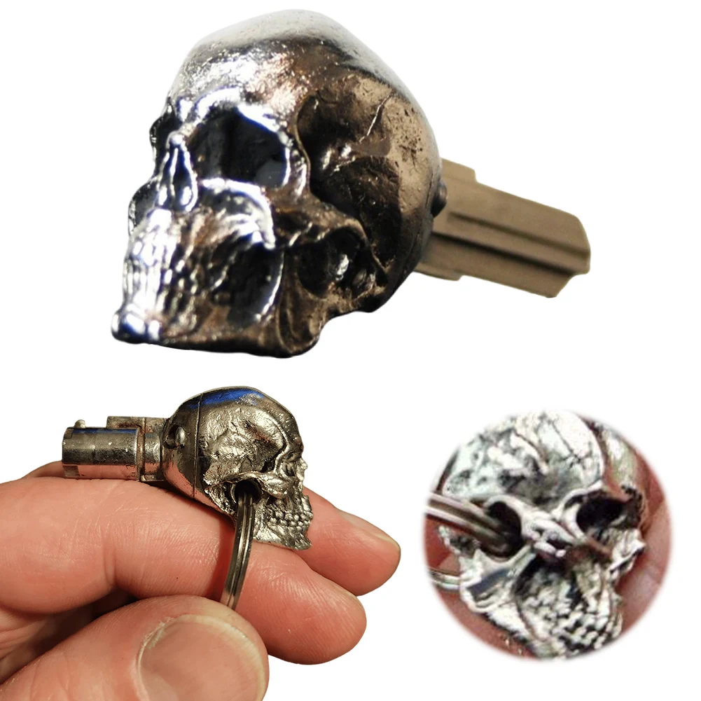 

Metal Demon Skull Key Cover Decorative Key Accessory Universal Modified Key Cover Metal Demon Skull Key Cap for Motorcycle