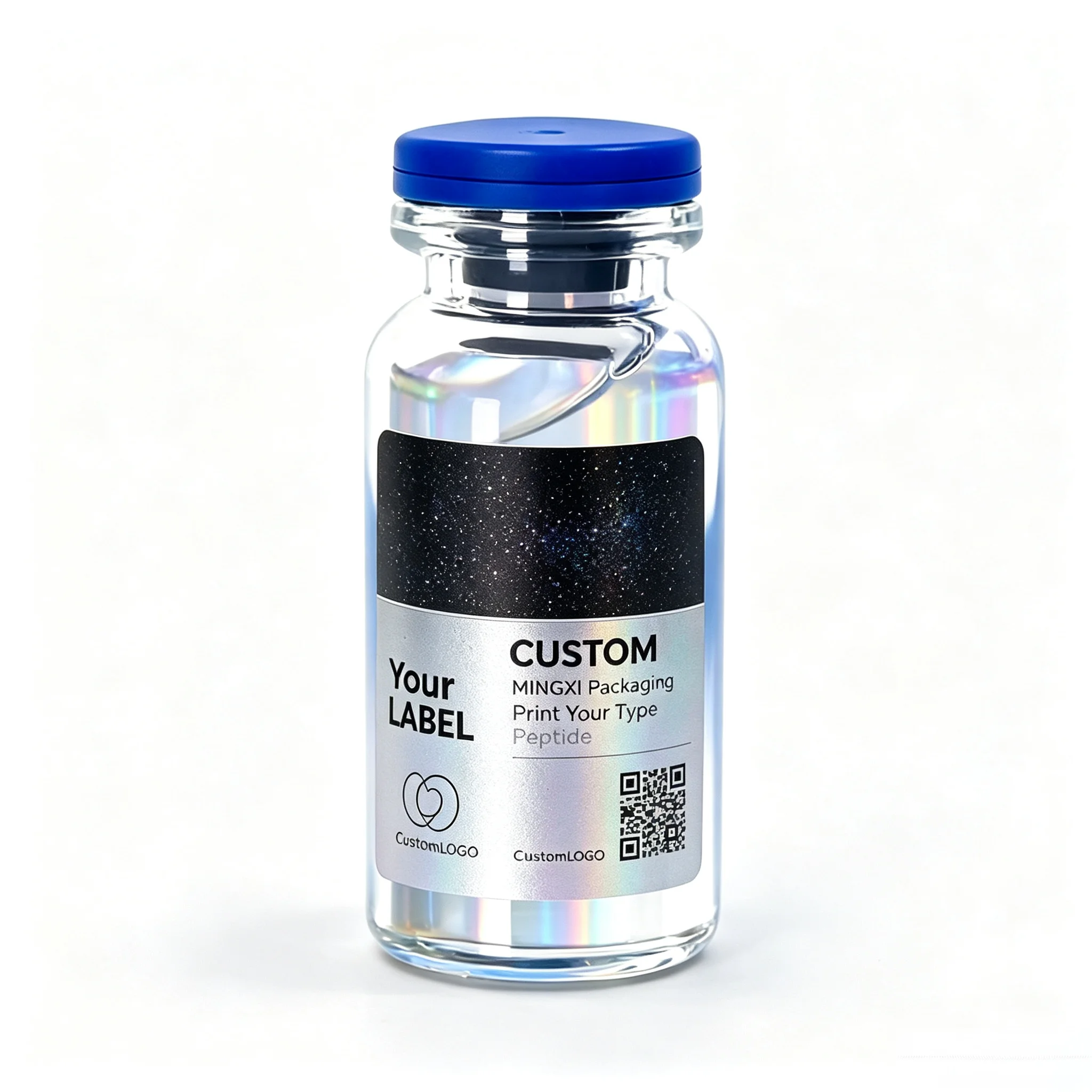 Free Design Service Recyclable Waterproof Paper Medicine Box Custom Logo 2PCS Cardboard Inner Insert for 3ml 10ml Peptide Vial C