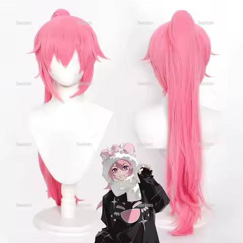 Anime To Be Hero X Loli Cosplay Wig Pink Long Ponytail Synthetic Hair (80cm) with Free Wig Cap for Conventions Halloween
