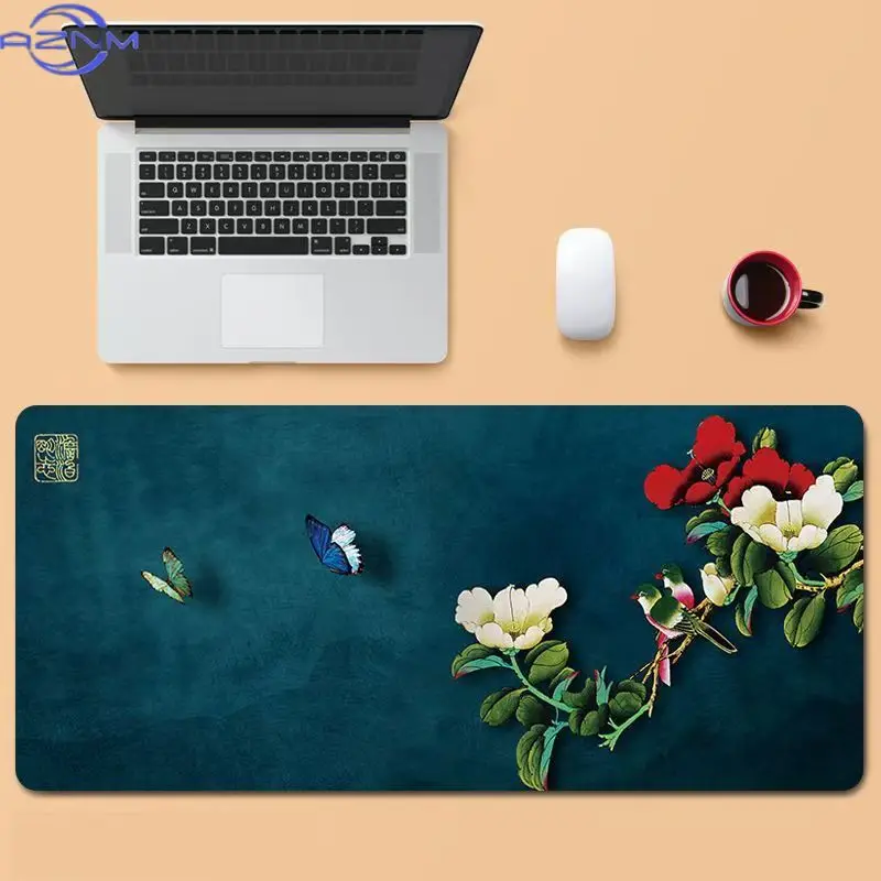 Cartoon illustration mouse pad oversized cute girl dormitory computer table pad large keyboard pad
