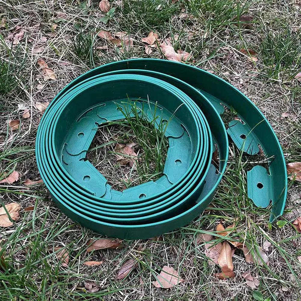 10M Landscape Edging Kit Fixed Garden Barrier Lawn Grass Plastic Edging Border Edging Garden Edging Coil for Lawn Yard Pathway