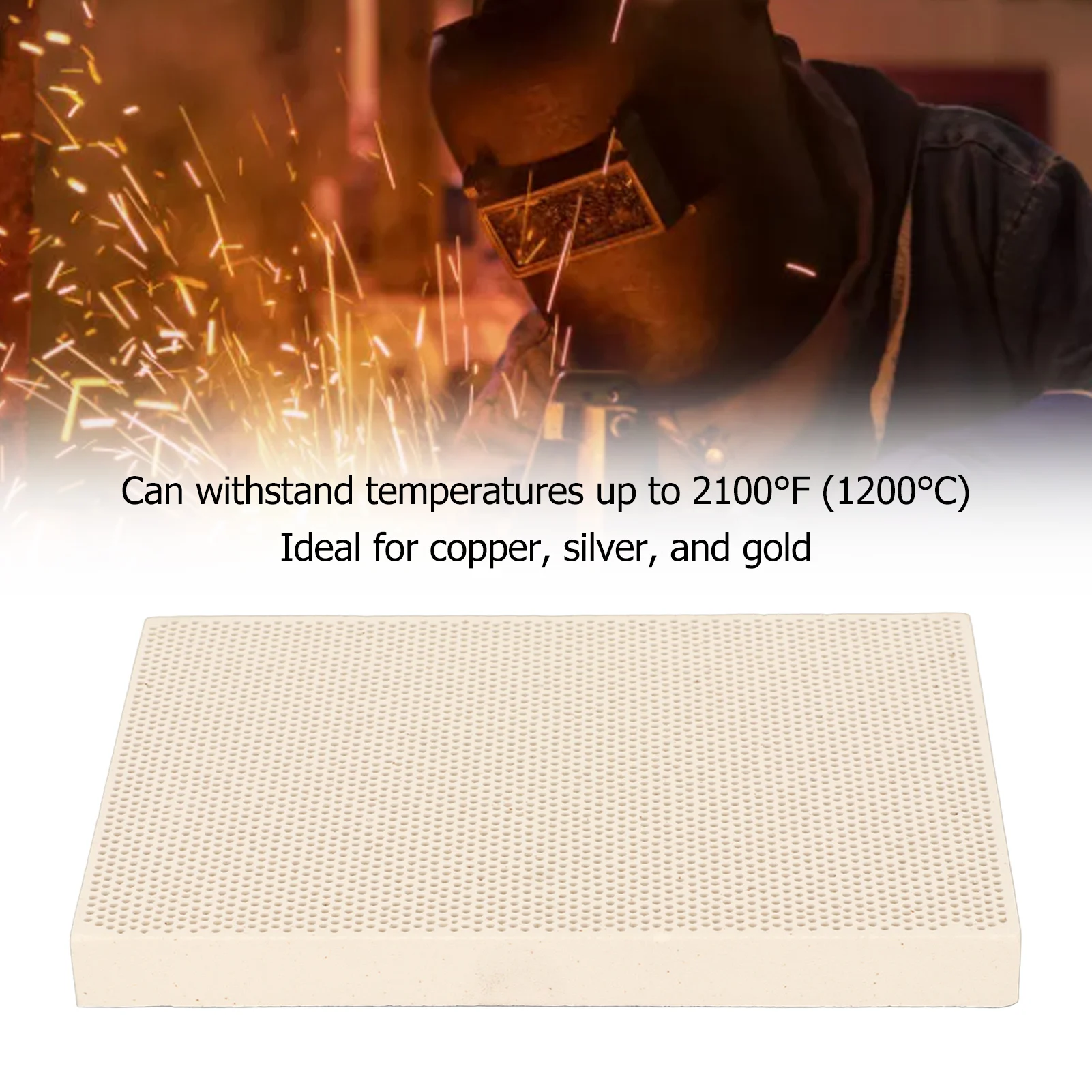 Welding Board Soldering Plate Ceramic Soldering Board High Temperature Resistant Welding Block Fireproof For Jewelry