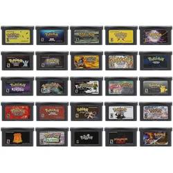 Cartucho de videojuegos GBA, tarjeta de juegos de 32 bits, Pokémon, aventuras, capítulo rojo, trébol gris ceniza, negro espeluznante, My Ass, Korosu, Top Secret