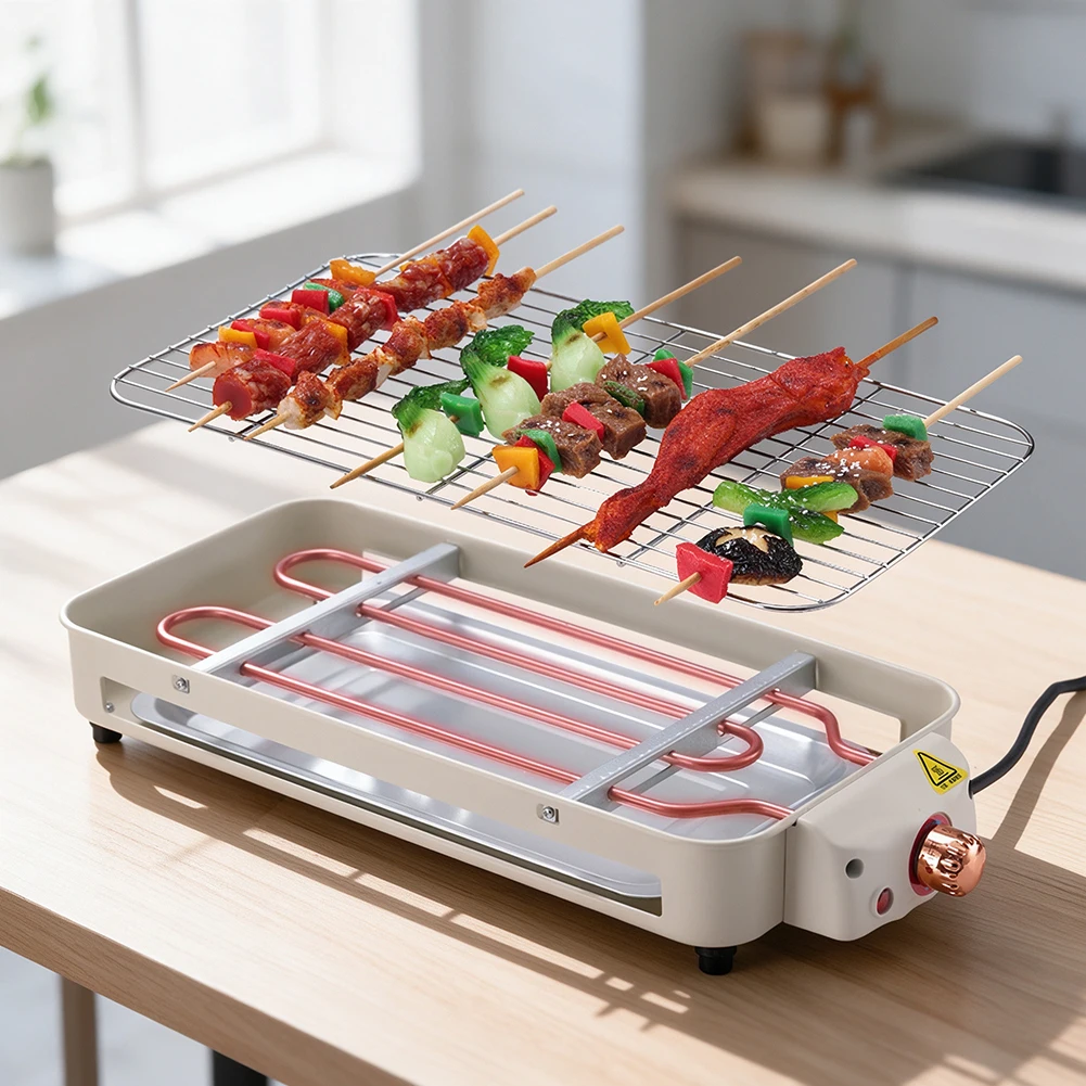 Non-Stick Electric Grills With Temperature Control Multi-Functional Korean BBQ For Home Detachable Parts Indoor Cooking Party view 3