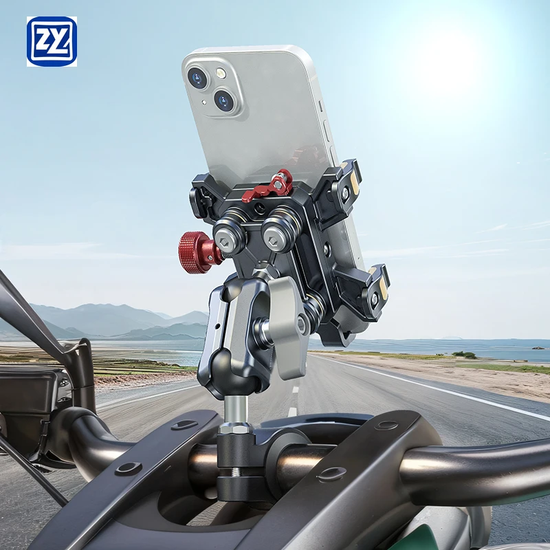 

LanParte Anti-Vibration Metal Bicycle Phone Mount 360-degree Adjustable Motorcycle Phone Mount with Safety Lock