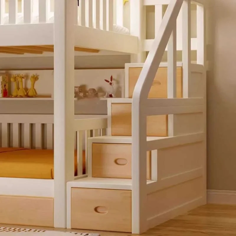 Literas de madera maciza para niños y adolescentes, litera paralela, Camas dobles modernas, mismo ancho, dormitorio Alto y Bajo, muebles nórdicos