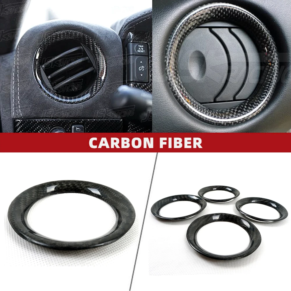 Dry Carbon Fiber Aircon Surround Vents Trim (4 Pcs) For Nissan Gtr R35 2008-2016