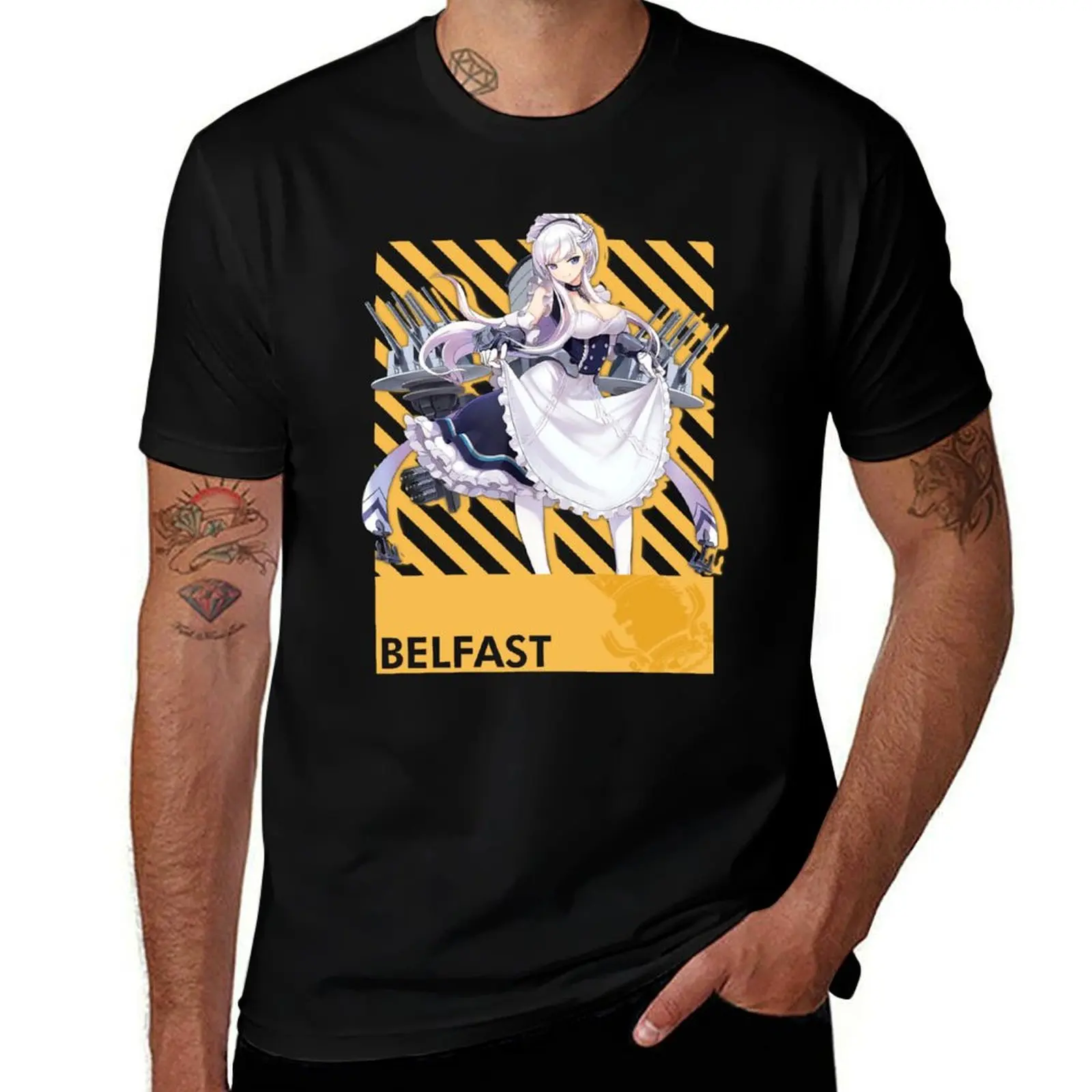 

Belfast - Azur Lane - Typography 5 T-Shirt Casual Pattern Print Tee Shirt