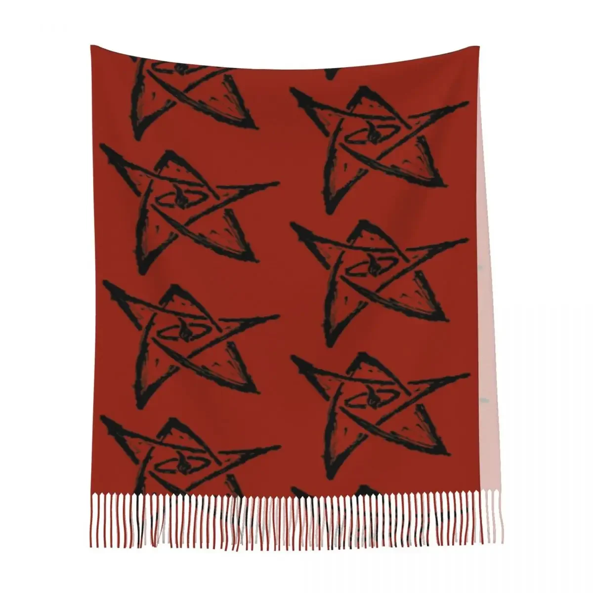 

Call Of Cthulhu, The Elder Sign - Черный чернильный шарф Шарфы с кисточками Женские мягкие теплые шали и накидки Длинная осенне-зимняя шаль