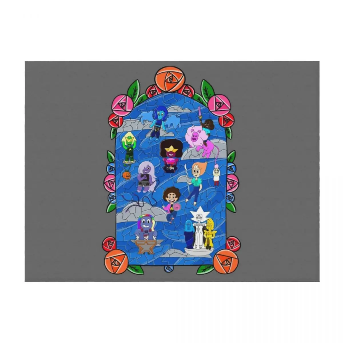 

Steven Universe Stain Glass Window Throw Blanket Cute Plaid Kid'S Retros Softest Blankets